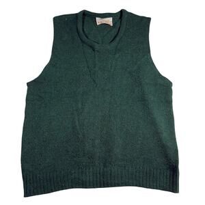 Vintage Jantzen Scotch Tumbler Sweater Vest Green USA Made Men’s Medium Wool